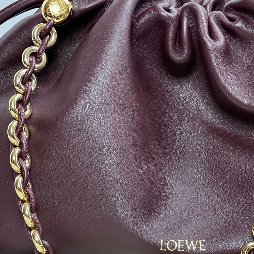 BURGUNDY NWT LOEWE FLAMENCO BAG IN MEDIUM, Napa calfskin. - Picture 3 of 15
